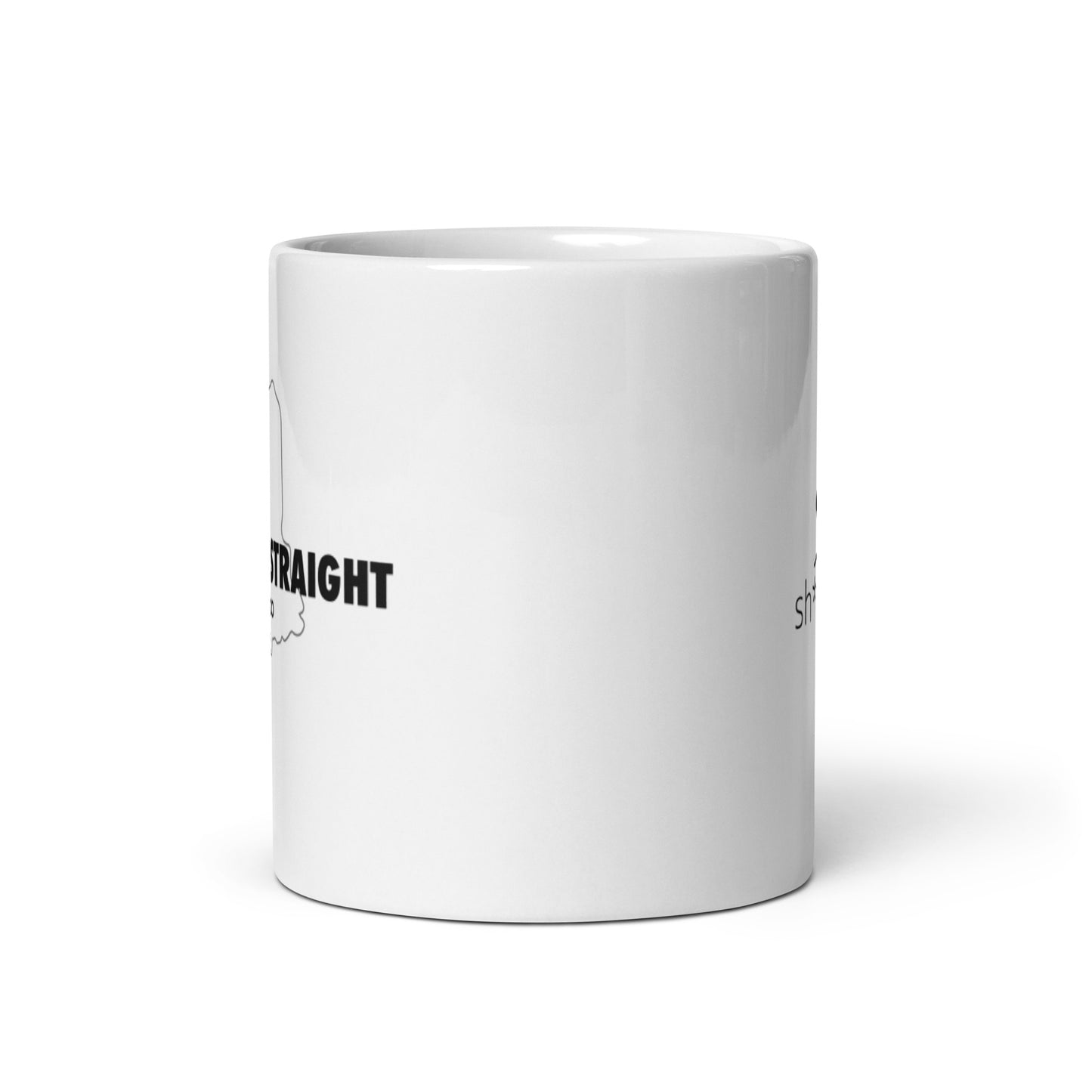 White glossy mug